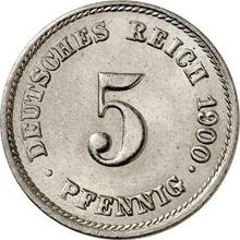 5 Pfennig 1900 J  