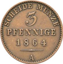 3 Pfennig 1864 A  