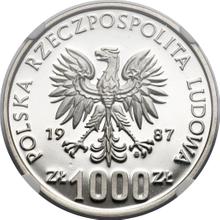 1000 Zlotych 1987 MW  SW "Kasimir III der Große" (Probe)