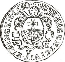 Ort (18 Groszy) 1650  WVE  "Elbing"