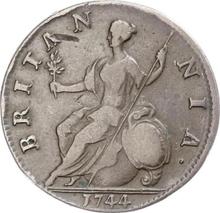 Halfpenny 1744    "Old Head"