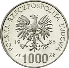1000 Zlotych 1988 MW  ET "Hedwig I. von Polen" (Probe)