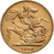 Sovereign 1886 M  WW "St. George"