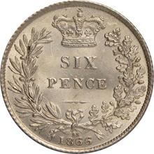 Sixpence 1866   