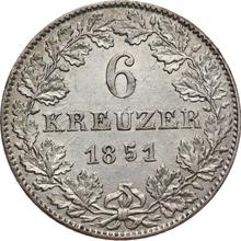 6 Kreuzer 1851   
