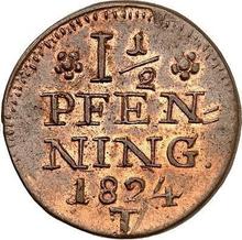 1 1/2 pfennig 1824  T 