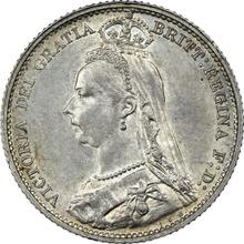 Sixpence 1893   JEB "Jubilee Head"