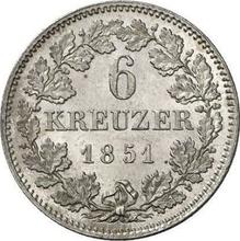 6 Kreuzer 1851   
