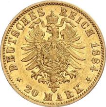 20 Mark 1884 J   "Hamburg"