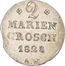 2 Mariengroschen 1828  A.W. 