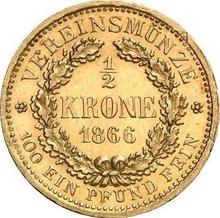 1/2 Krone 1866  B 