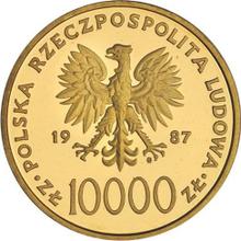 10000 Zlotych 1987 MW  SW "Papst Johannes Paul II" (Probe)