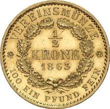 1/2 Krone 1863 A  