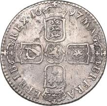 Shilling 1697 E   "First laureated bust"