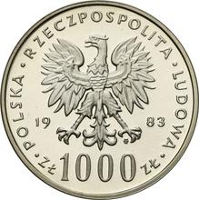 1000 Zlotych 1983 MW   "Papst Johannes Paul II"