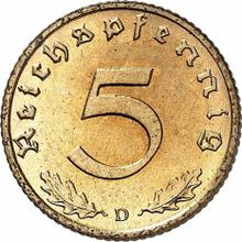 5 Reichspfennig 1937 D  
