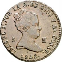 8 Maravedís 1842 Ja   "Denomination on obverse"