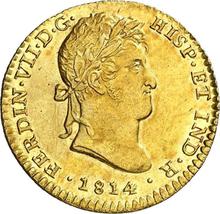 2 Escudos 1814 c CJ 