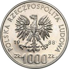 1000 Zlotych 1988 MW  ET "Fußball-WM 1990" (Probe)