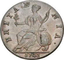 Halfpenny 1743    "Old Head"