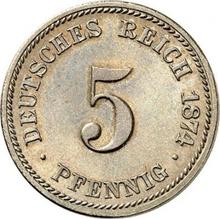 5 Pfennig 1874 D  