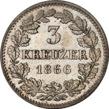 3 Kreuzer 1866   