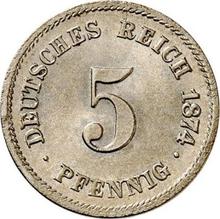 5 Pfennig 1874 G  