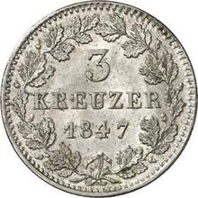 3 Kreuzer 1847   