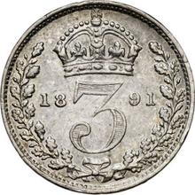 3 Pence 1891    "Jubiläumsporträt"