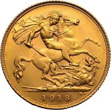 Half Sovereign 1918 P  