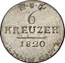 6 крейцеров 1820  S 