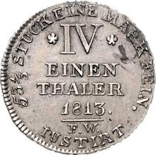 1/4 thaler 1813  F.W.  (Pattern)