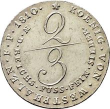 2/3 Thaler 1810 C   "Large head"