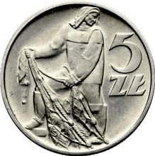 5 Zlotych 1960   WJ JG "Fisherman"