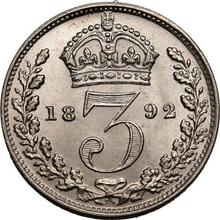 Threepence 1892    "Jubilee Head"