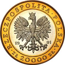 20000 Zlotych 1991 MW   "Warschauer Münzprägeanstalt"