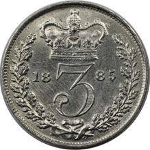 Threepence 1885   
