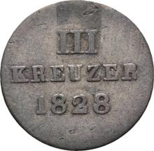 3 крейцера 1828   