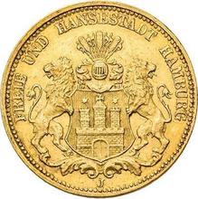 20 марок 1876 J   "Гамбург"