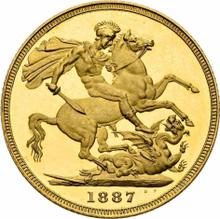 Sovereign 1887   WW "St. George"