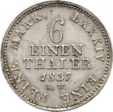 1/6 Thaler 1837  A.W. 