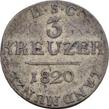 3 крейцера 1820  S 