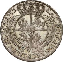 6 Groszy (Szostak) 1753  EC  "Crown"