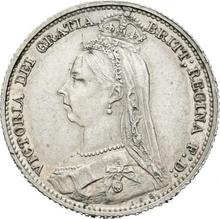 Sixpence 1892   JEB "Jubilee Head"
