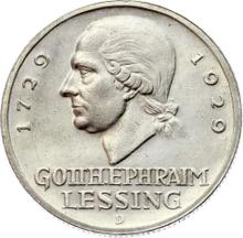 3 Reichsmark 1929 D   "Lessing"