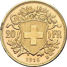 20 Francs 1916 B   "Vreneli"