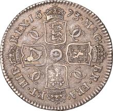 Shilling 1673    "Second laureate bust"