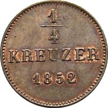 1/4 kreuzer 1852   