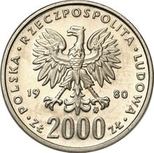 2000 złotych 1980 MW   "XIII zimowe igrzyska olimpijskie - Lake Placid 1980" (Próba)