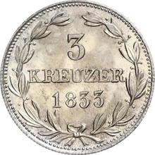 3 Kreuzer 1833   